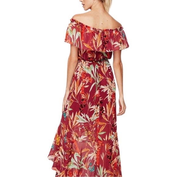 Express tropical chiffon ruffle maxi dress - Picture 2 of 5